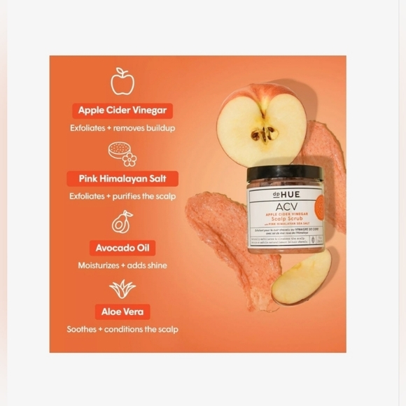 NEW! dpHUE,Apple Cider Vinegar Scalp Scrub with Pink Himalayan Sea Salt,Set of 2 - Picture 4 of 7
